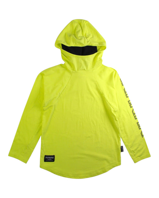 A Yellow Hooded Sweatshirts from Nununu in size 8Y for girl. (Front View)