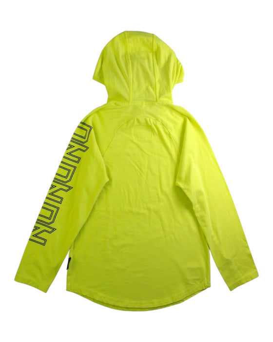 A Yellow Hooded Sweatshirts from Nununu in size 8Y for girl. (Back View)