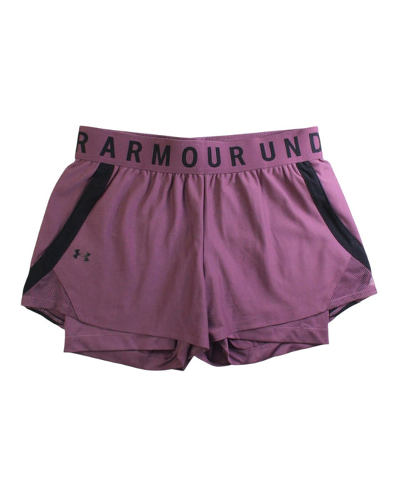 A Purple Shorts from Under Armour in size 7Y for girl. (Front View)