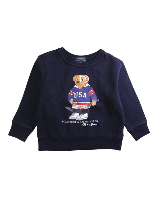 A Navy Crewneck Sweatshirts from Polo Ralph Lauren in size 2T for boy. (Front View)