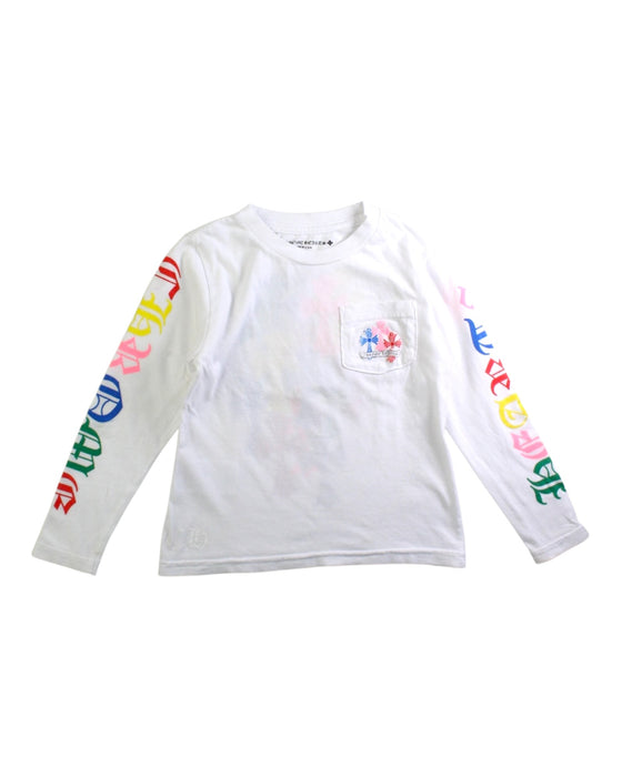 A White Long Sleeve T Shirts from Chrome Hearts in size 2T for girl. (Front View)