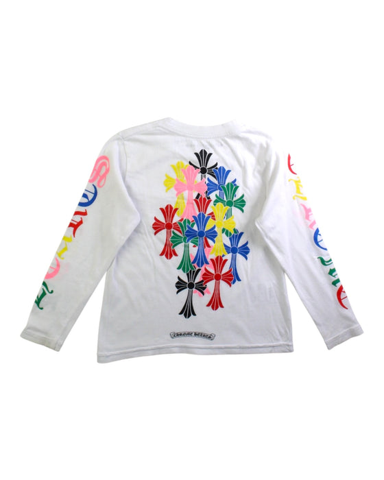 A White Long Sleeve T Shirts from Chrome Hearts in size 2T for girl. (Back View)
