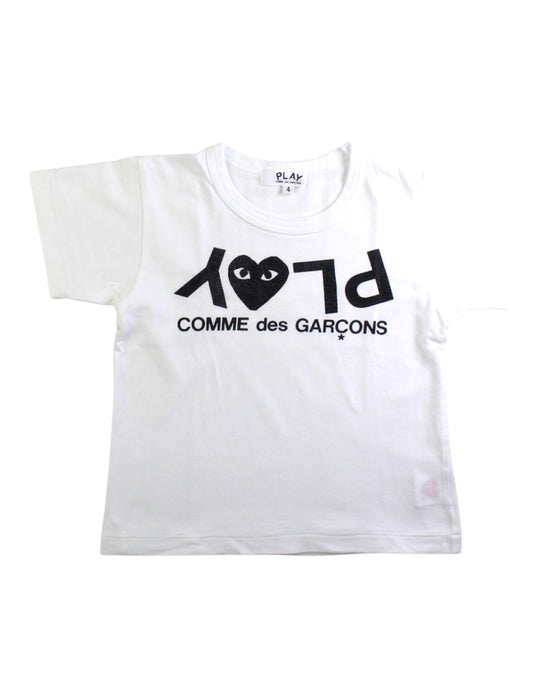 A White Short Sleeve T Shirts from Comme des Garcons in size 4T for neutral. (Front View)