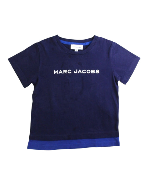 A Navy Short Sleeve T Shirts from Little Marc Jacobs in size 4T for boy. (Front View)