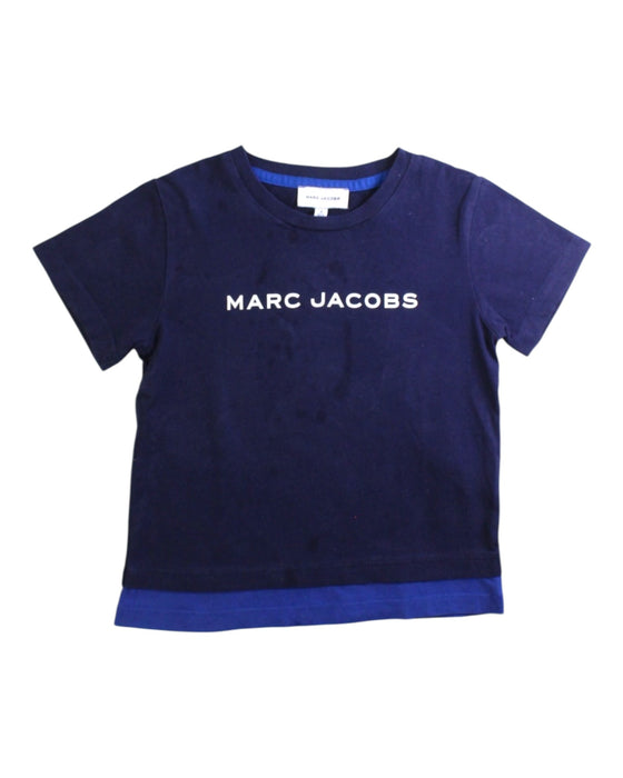 A Navy Short Sleeve T Shirts from Little Marc Jacobs in size 4T for boy. (Front View)