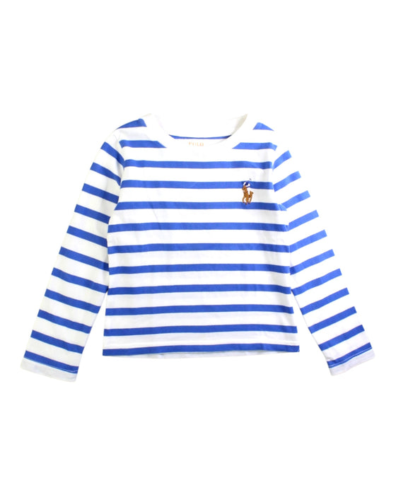 A Blue Long Sleeve T Shirts from Polo Ralph Lauren in size 2T for boy. (Front View)