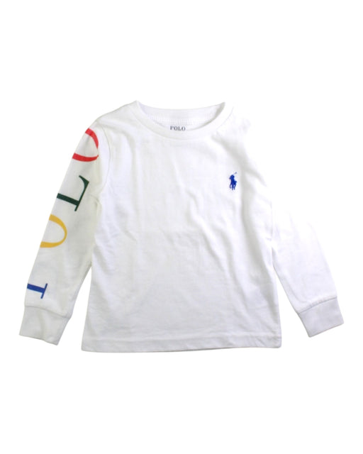 A White Long Sleeve T Shirts from Polo Ralph Lauren in size 2T for boy. (Front View)