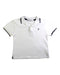 A White Short Sleeve Polos from Petit Bateau in size 3T for boy. (Front View)