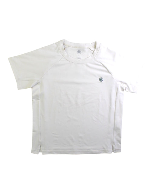 A White Short Sleeve T Shirts from Petit Bateau in size 4T for boy. (Front View)