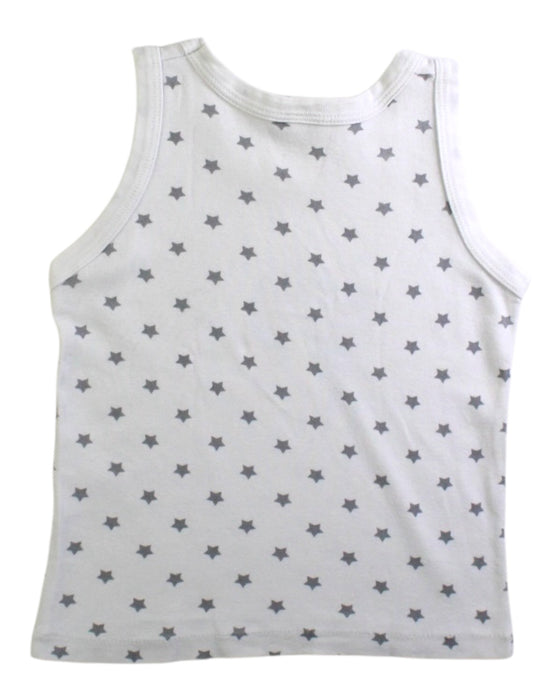 A White Sleeveless T Shirts from Petit Bateau in size 3T for boy. (Back View)