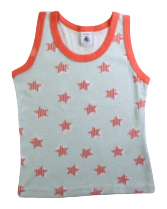 A Peach Sleeveless Tops from Petit Bateau in size 3T for boy. (Front View)