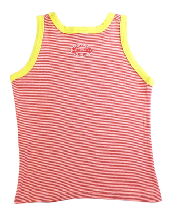 A Red Sleeveless Tops from Petit Bateau in size 3T for boy. (Back View)