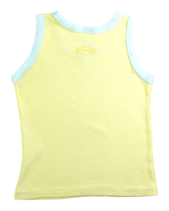 A Yellow Sleeveless Tops from Petit Bateau in size 3T for boy. (Back View)