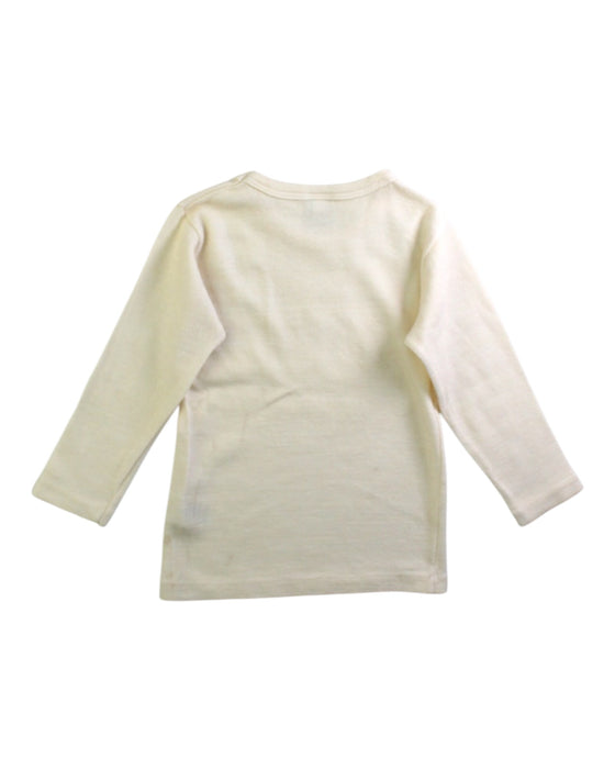 A Ivory Long Sleeve T Shirts from Petit Bateau in size 3T for neutral. (Back View)