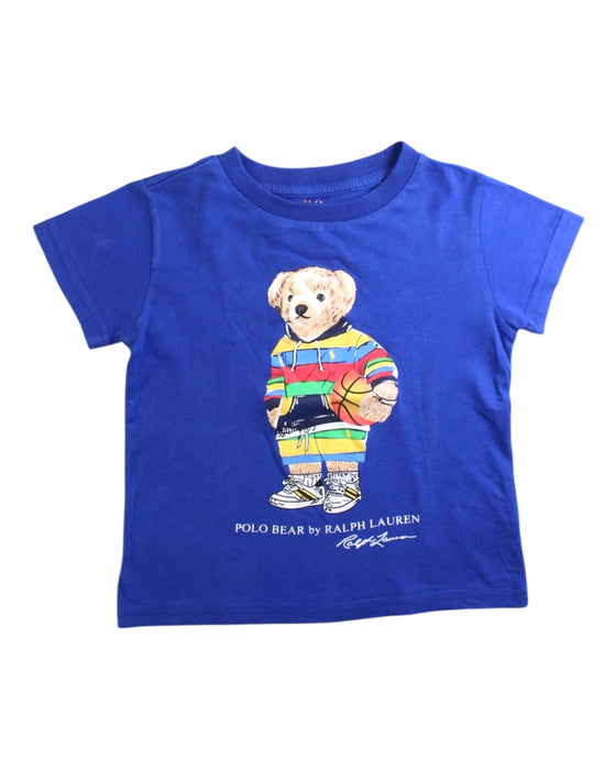A Blue Short Sleeve T Shirts from Polo Ralph Lauren in size 2T for boy. (Front View)