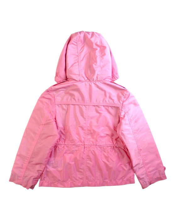A Pink Rain Jackets from Burberry in size 3T for girl. (Back View)