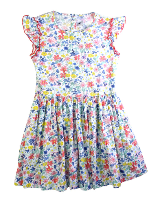 A Multicolour Sleeveless Dresses from Petit Bateau in size 8Y for girl. (Front View)