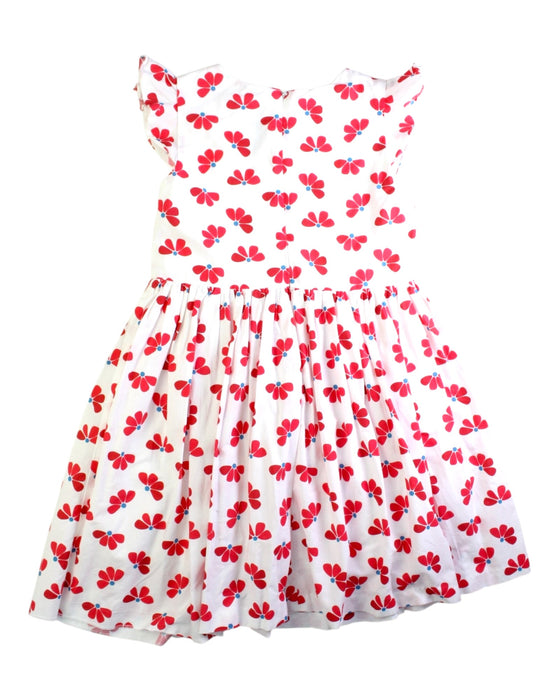 A Red Sleeveless Dresses from Jacadi in size 8Y for girl. (Back View)