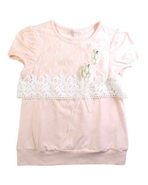 A Pink Short Sleeve Tops from Nicholas & Bears in size 8Y for girl. (Front View)