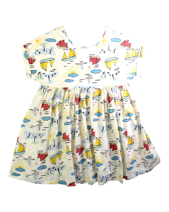 A Multicolour Short Sleeve Dresses from Petit Bateau in size 8Y for girl. (Front View)