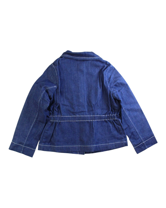 A Blue Lightweight Jackets from Bonpoint in size 6T for girl. (Back View)