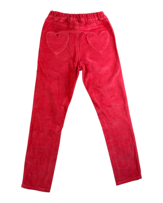 A Red Casual Pants from Petit Bateau in size 6T for girl. (Back View)