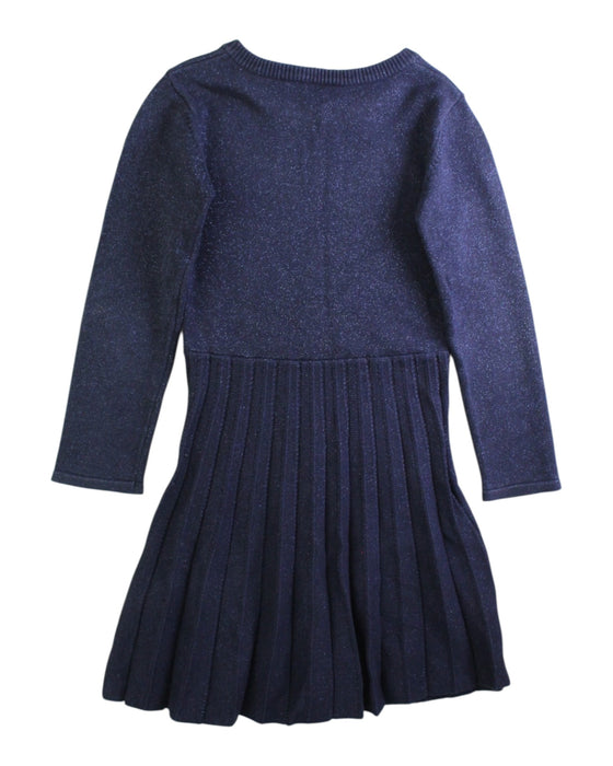 A Navy Sweater Dresses from Petit Bateau in size 6T for girl. (Back View)