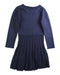 A Navy Sweater Dresses from Petit Bateau in size 6T for girl. (Back View)