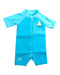 A Blue Wetsuits from Aquasport in size 2T for neutral. (Front View)