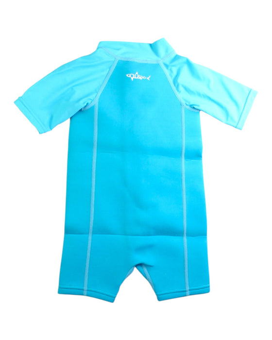 A Blue Wetsuits from Aquasport in size 2T for neutral. (Back View)