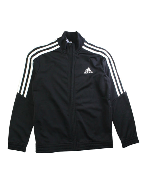 A Black Lightweight Jackets from Adidas in size 9Y for girl. (Front View)