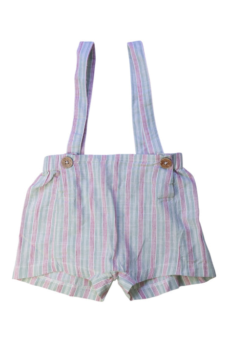 A Pink Overall Shorts from Nicoli in size 3T for boy. (Front View)