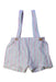 A Pink Overall Shorts from Nicoli in size 3T for boy. (Front View)