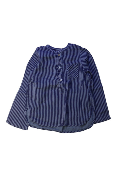 A Blue Long Sleeve Shirts from Bonton in size 3T for boy. (Front View)