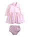 A Pink Dress Sets from Ralph Lauren in size 6-12M for girl. (Front View)