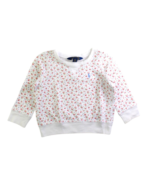 A White Crewneck Sweatshirts from Polo Ralph Lauren in size 2T for girl. (Front View)