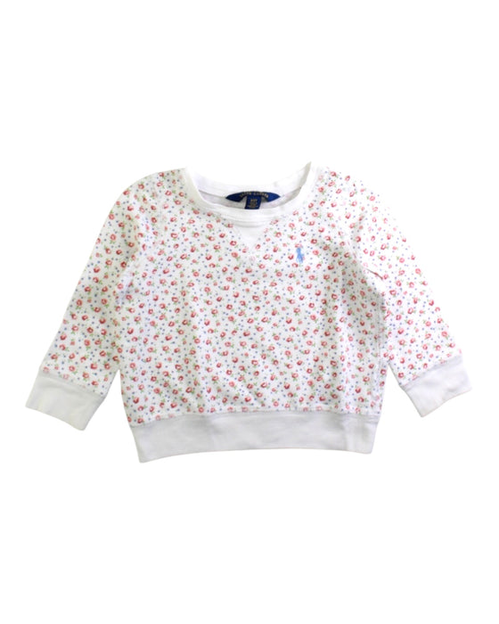A White Crewneck Sweatshirts from Polo Ralph Lauren in size 2T for girl. (Front View)