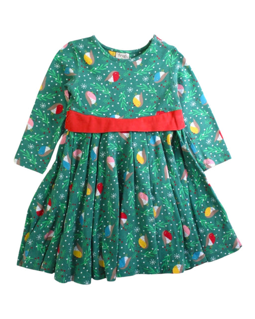 A Green Long Sleeve Dresses from Frugi in size 12-18M for girl. (Front View)