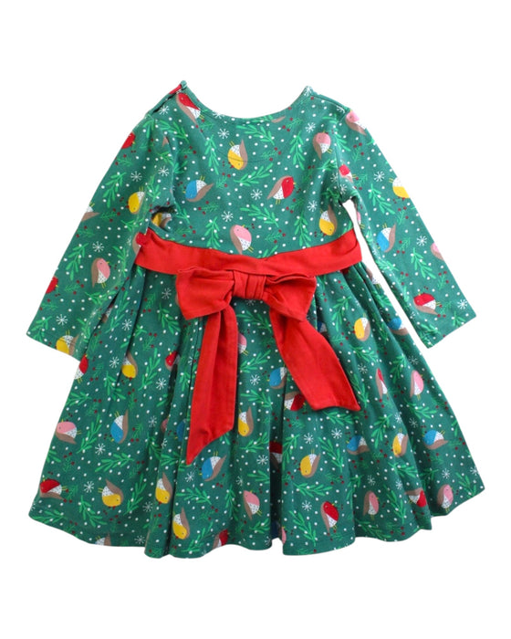 A Green Long Sleeve Dresses from Frugi in size 12-18M for girl. (Back View)