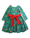 A Green Long Sleeve Dresses from Frugi in size 12-18M for girl. (Back View)