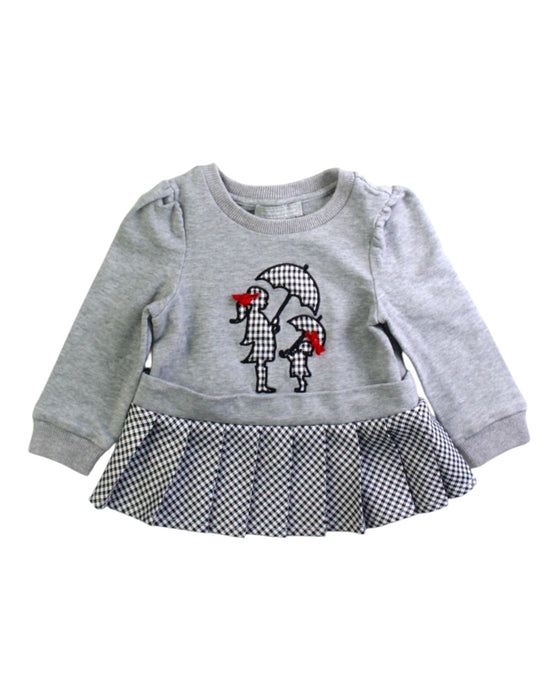 A Grey Long Sleeve Tops from Nicholas & Bears in size 12-18M for girl. (Front View)