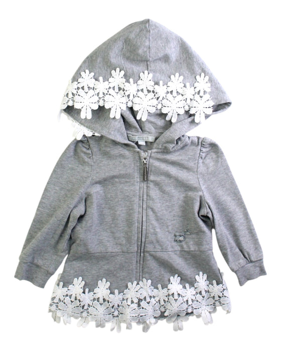A Grey Hooded Sweatshirts from Nicholas & Bears in size 12-18M for girl. (Front View)