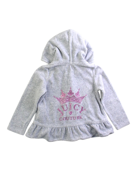 A Grey Zippered Sweatshirts from Juicy Couture in size 18-24M for girl. (Back View)