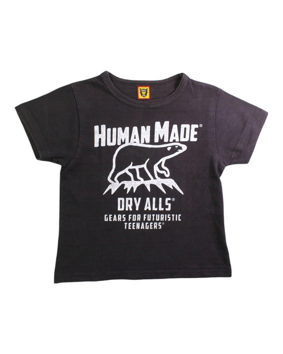 A Black Short Sleeve T Shirts from Human Made in size 5T for boy. (Front View)