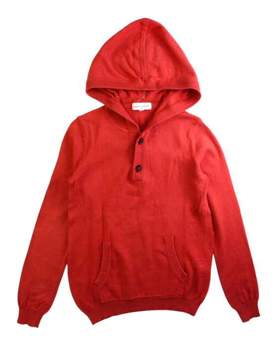 A Red Hooded Sweatshirts from Excuse My French in size 8Y for boy. (Front View)
