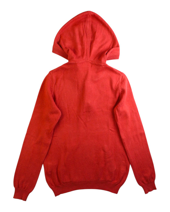 A Red Hooded Sweatshirts from Excuse My French in size 8Y for boy. (Back View)