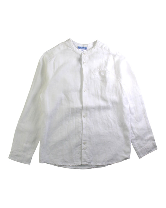 A White Long Sleeve Shirts from Jacadi in size 6T for boy. (Front View)