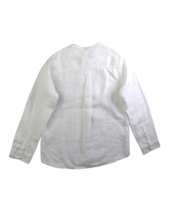 A White Long Sleeve Shirts from Jacadi in size 6T for boy. (Back View)