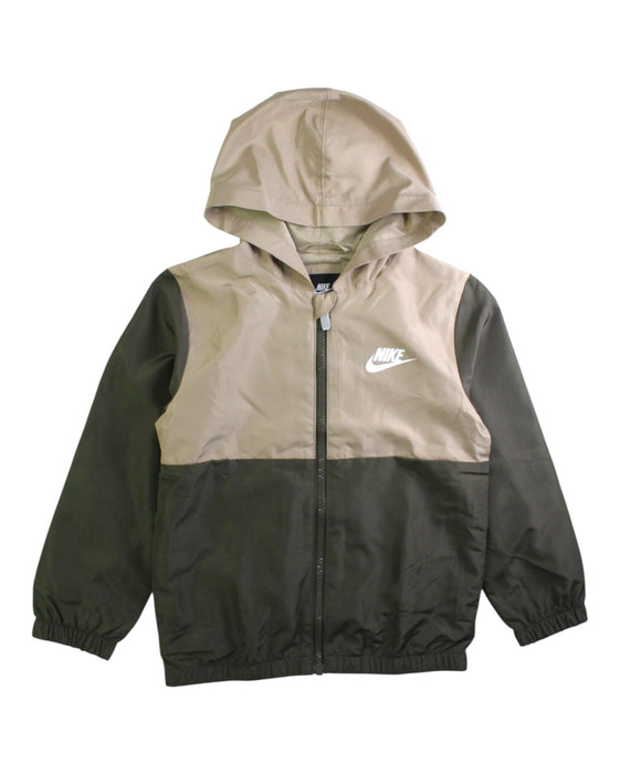 A Beige Lightweight Jackets from Nike in size 6T for boy. (Front View)