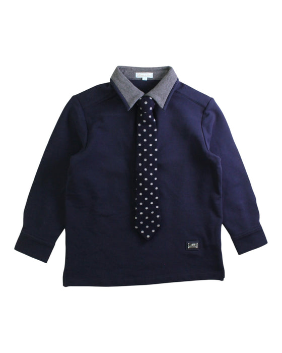 A Navy Long Sleeve Shirts from Nicholas & Bears in size 6T for boy. (Front View)